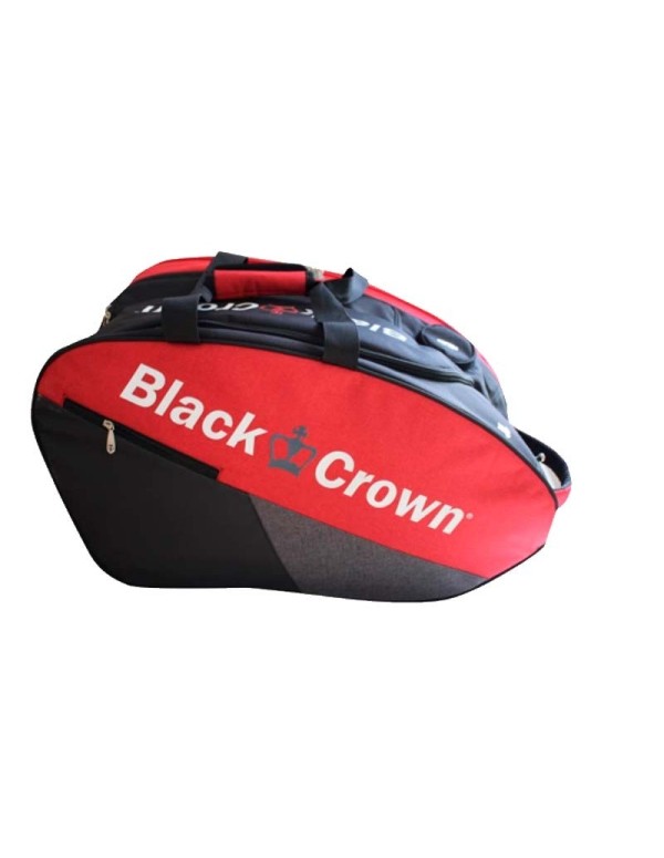 Paletero Black Crown Calm Negro-Rojo |BLACK CROWN |Paleteros pádel