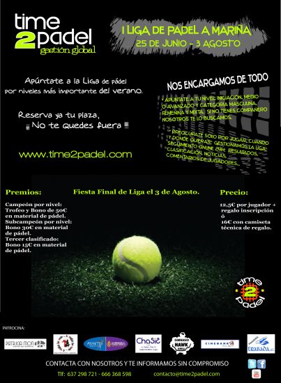 I LIGA DE PADEL A MARIí‘A| Noticias y novedades del mundo del pádel