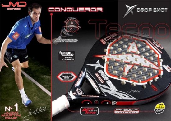 Análisis/Opinión pala de pádel Drop Shot Conqueror de Juan Martí­n Dí­az| Noticias y novedades del mundo del pádel
