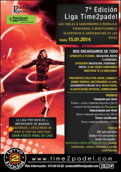 7ª Edición Liga Time2padel Madrid Norte| Noticias y novedades del mundo del pádel