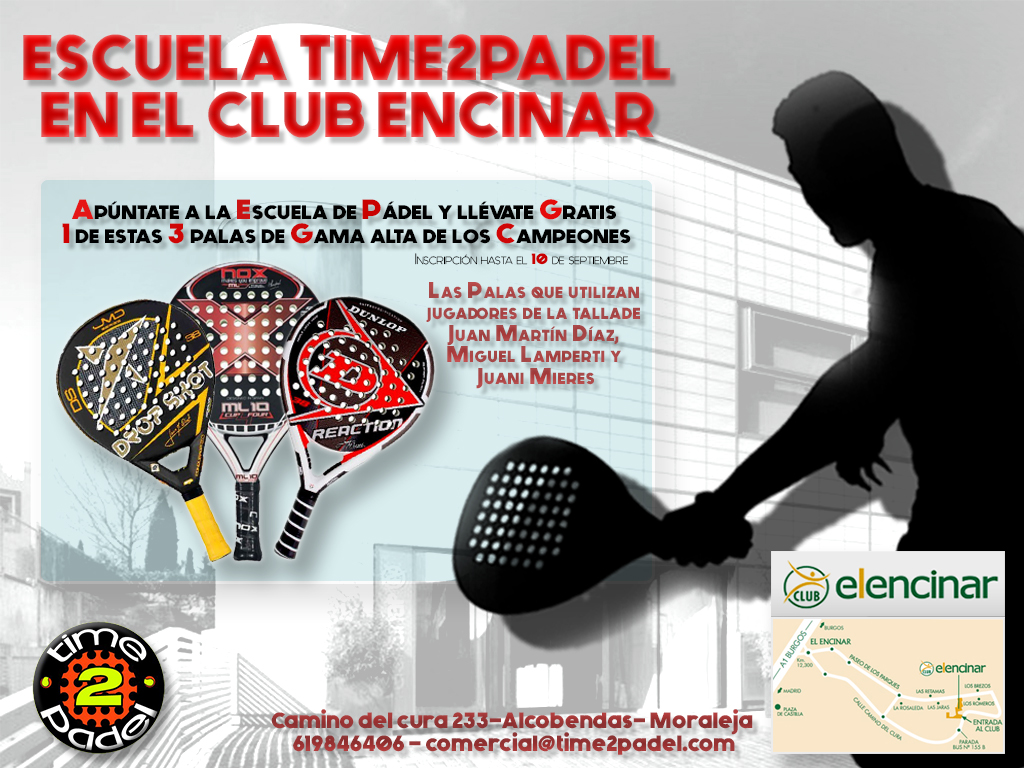 Escuela de Pádel TIme2Padel El Encinar| Noticias y novedades del mundo del pádel