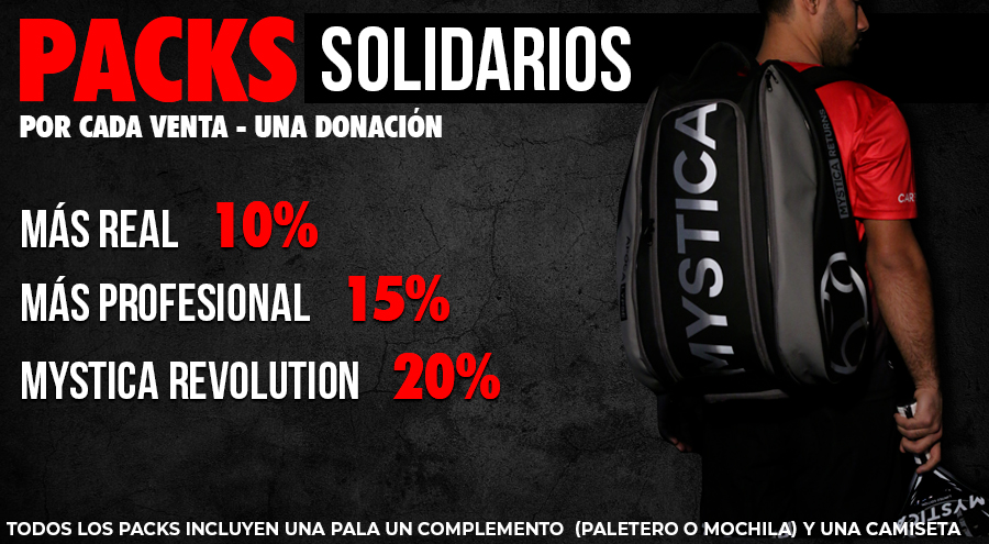 ‘MÁS SOLIDARIOS’, UNA NUEVA LÍNEA DE PACKS DE PÁDEL| Noticias y novedades del mundo del pádel