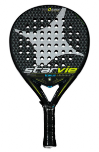 Starvie Icarus, una pala que caracteriza por ser una pala polivalente en la que el juego de control y la comodiad está garantizada con los mejores materiales para ello, como son la fibra de carbono, la fibra de vidrio y la goma Eva Soft .